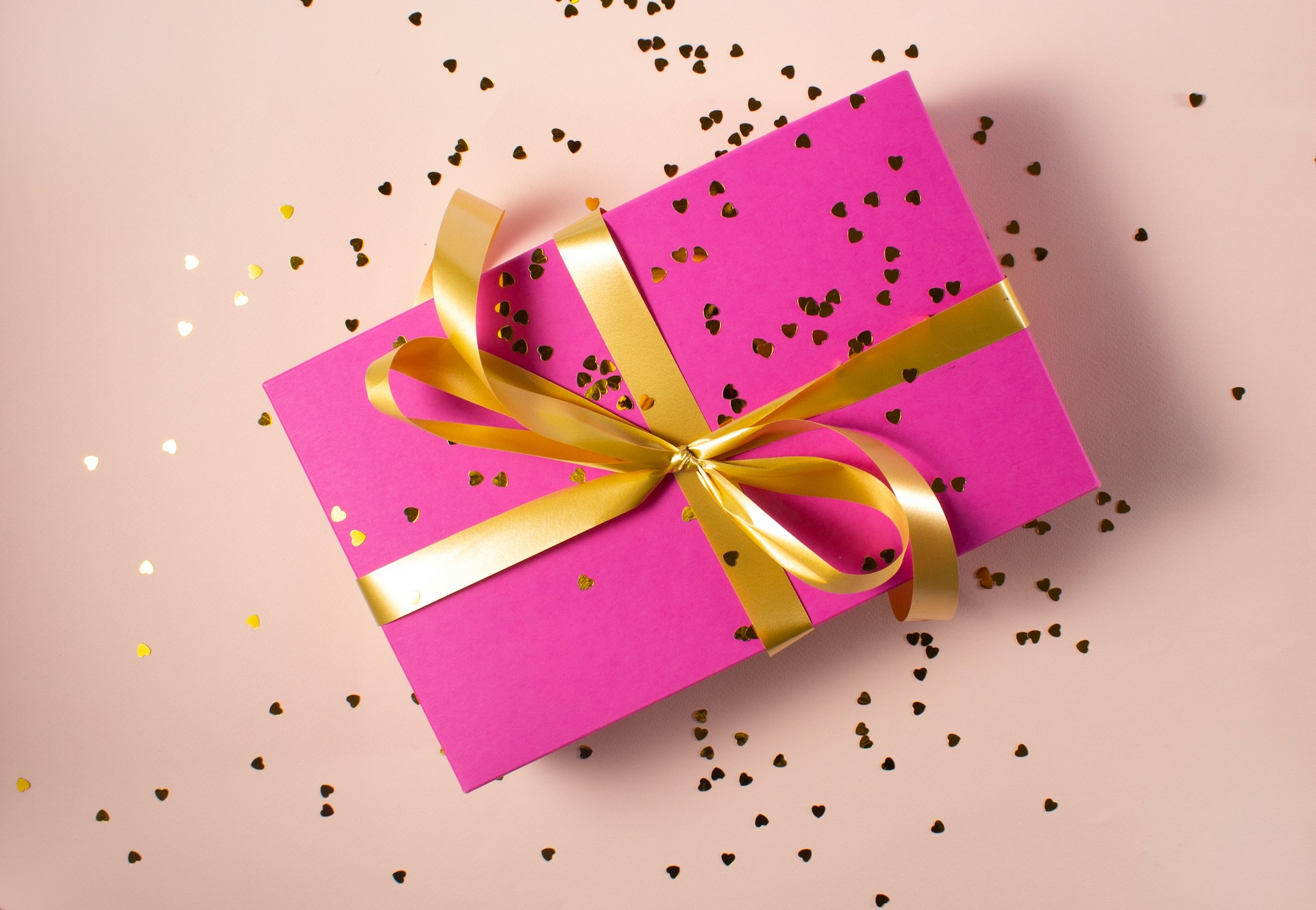 pink wrapped gift